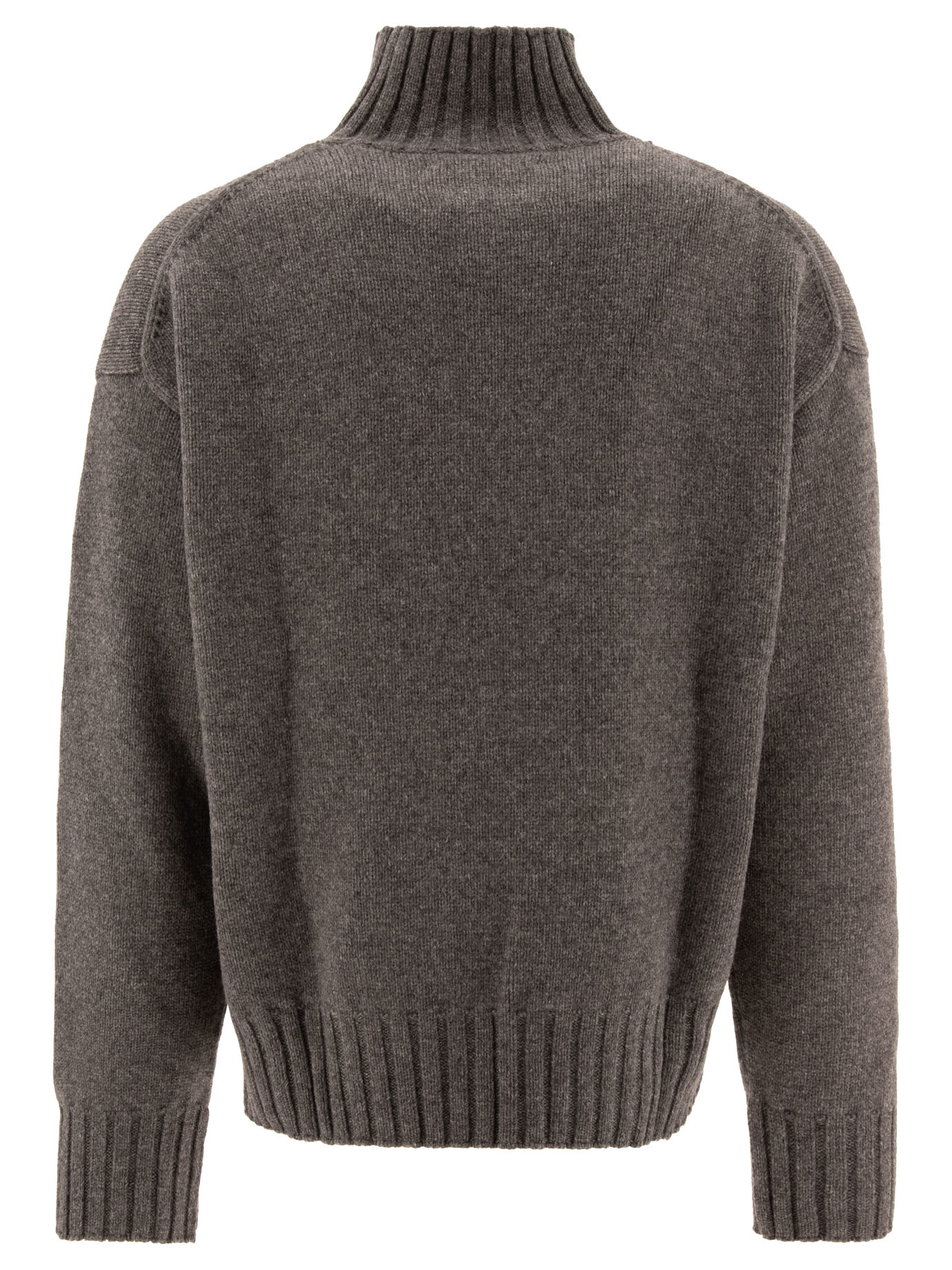 JIL SANDER Grey Turtleneck sweater